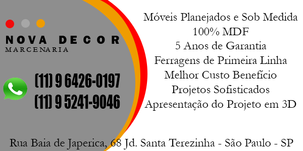 Nova Decor Marcenaria na Zona Leste