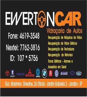 Ewerton Car - Vidraçaria de Autos - em Jandira